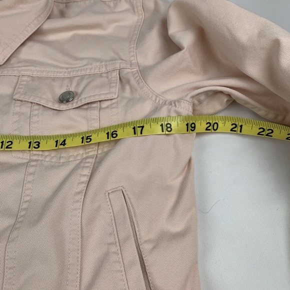 Vtg Lauren Jeans Co Ralph Lauren Bashful Pink Trucker Denim Jacket Small - Picture 8 of 16